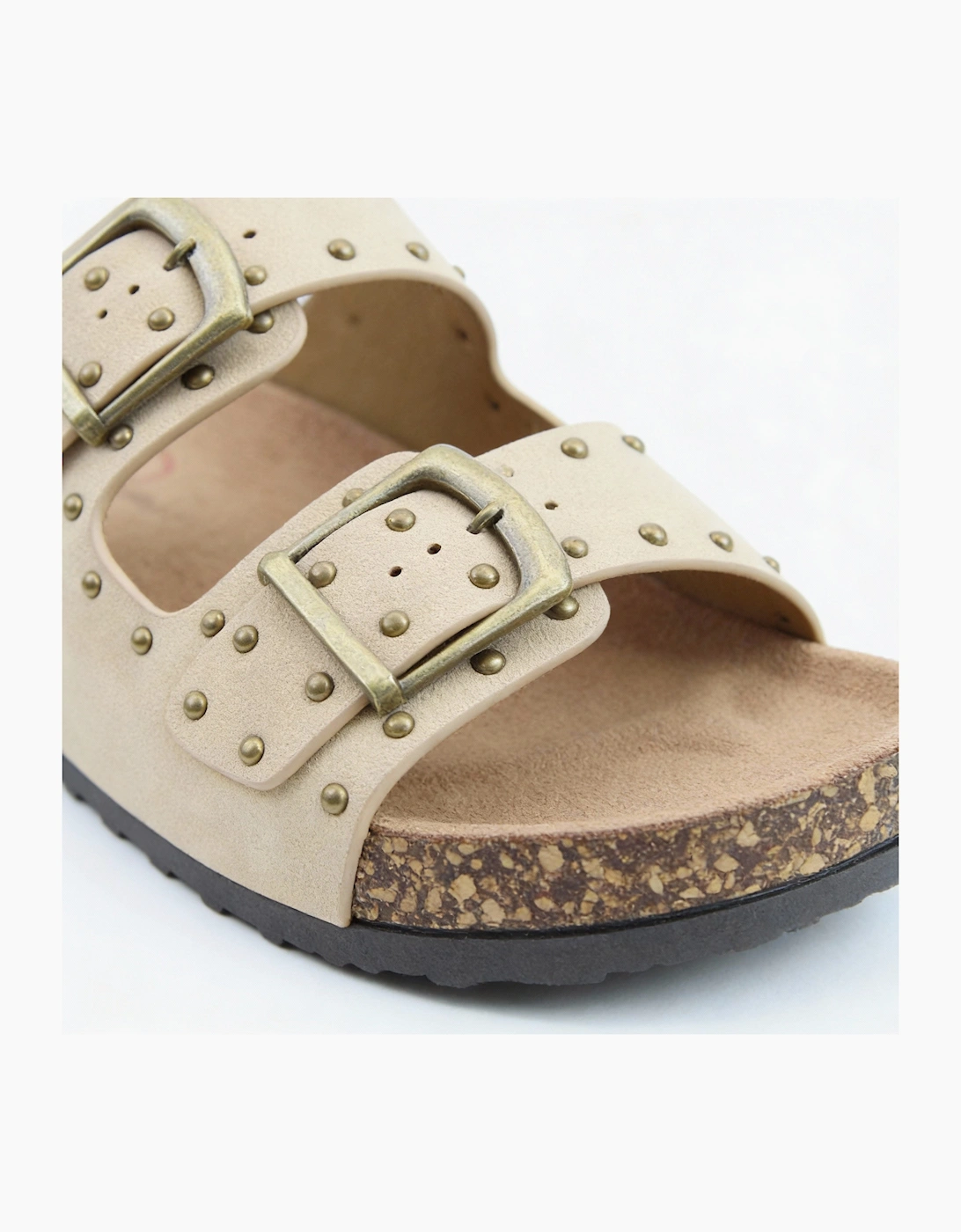 Women's Heavenly Feet POLLY Womens Mules Sandals Beige - Crea