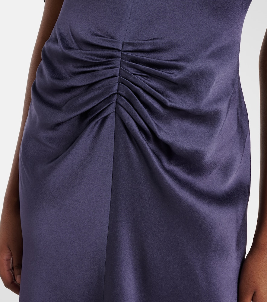 Isabella gathered satin gown