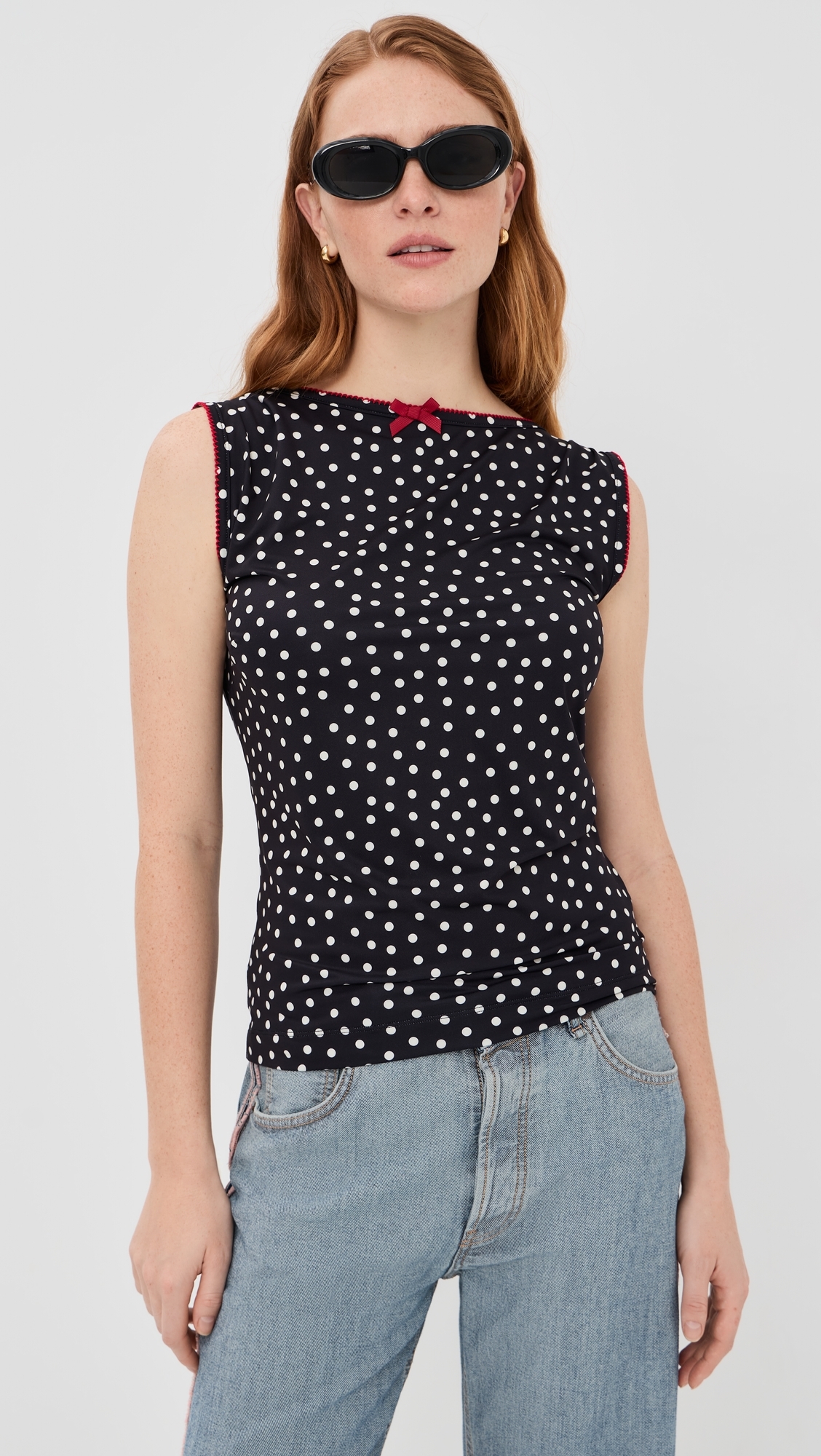 Alexa Top Red Velvet Bow