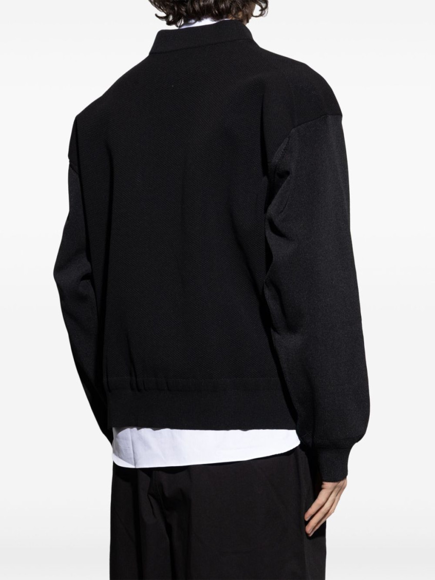 Black Front Zip Bomber