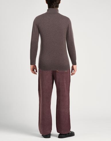 Alpha Studio Man Turtleneck Khaki Size 38 Geelong Wool