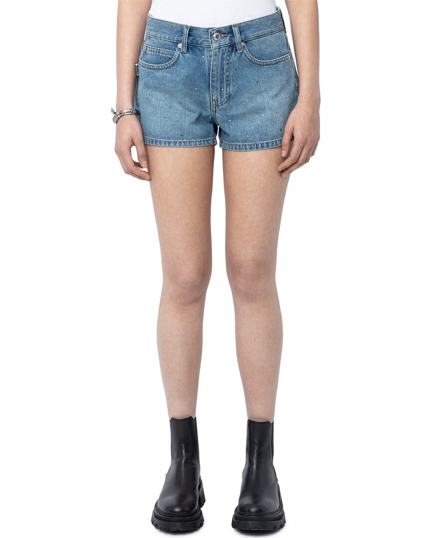 Sina Denim Eco Strass Bermuda Short