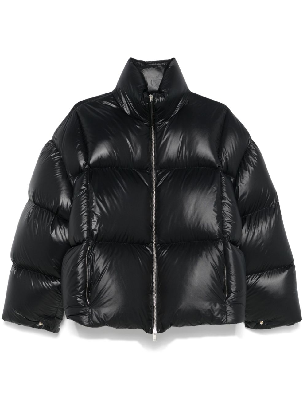 Quilted puffer jacket - Brown
