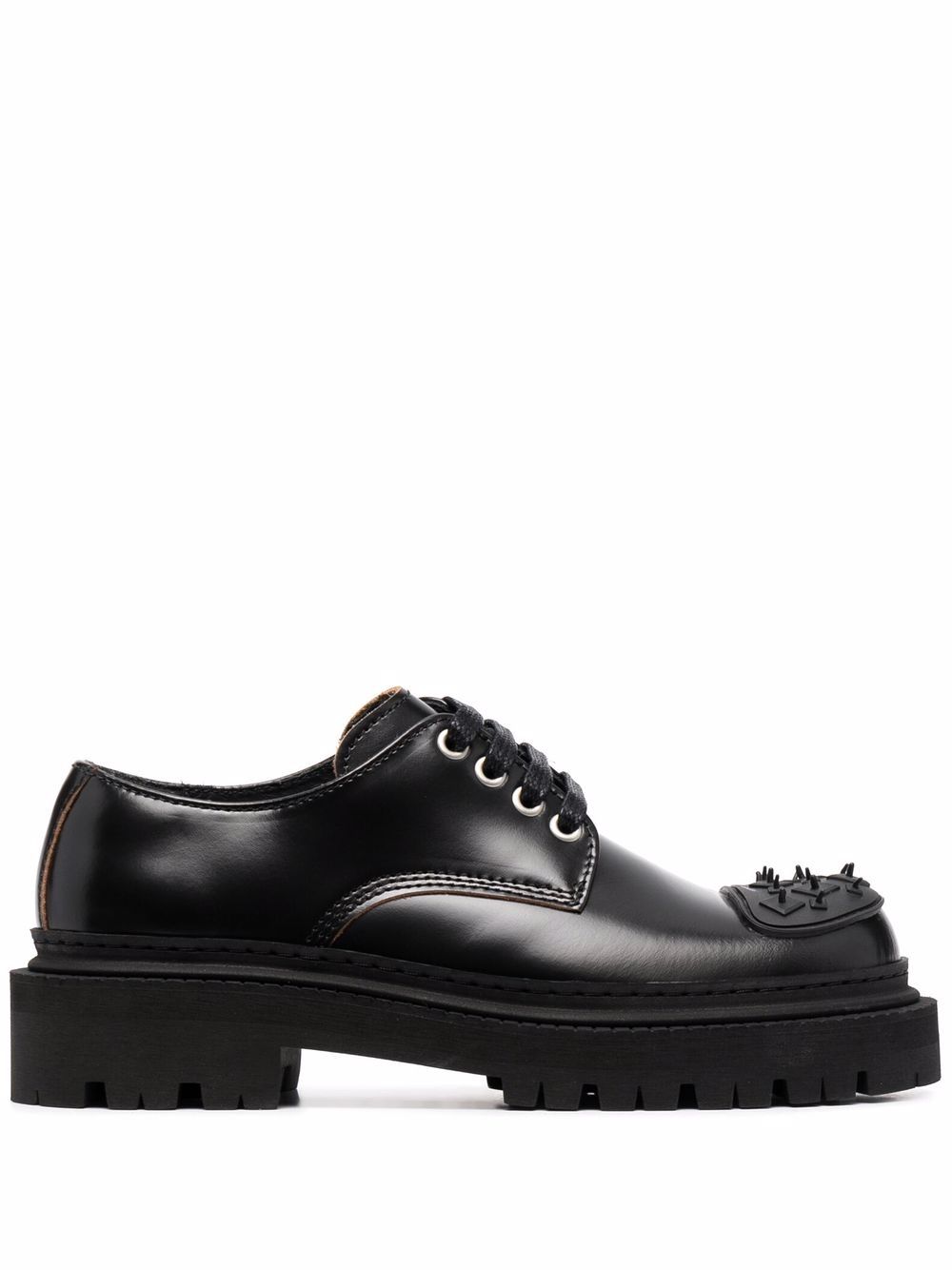 Eki lace-up leather shoes - Red