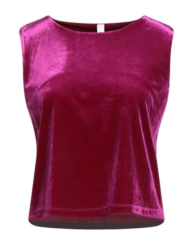 Woman Top Magenta Size S Polyester, Elastane