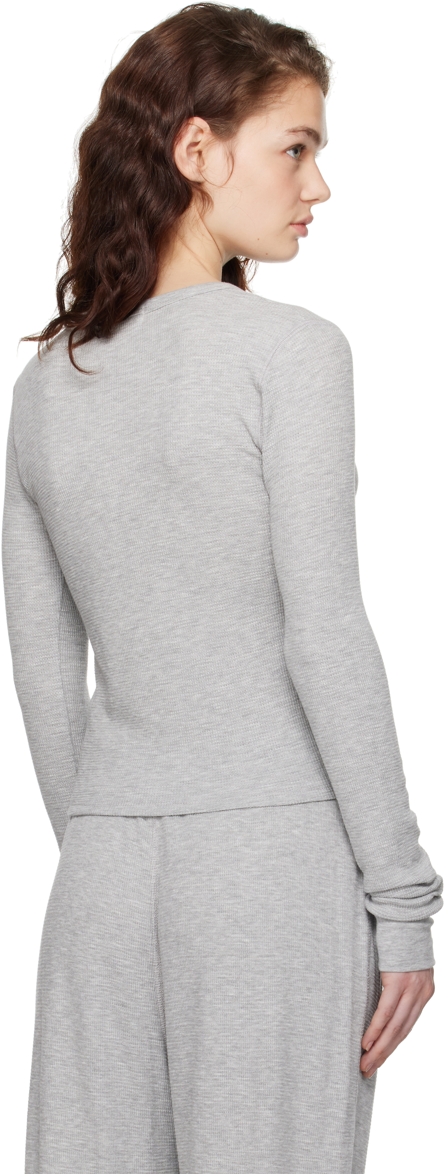 ÉTERNE Gray Long Sleeve Thermal T-shirt