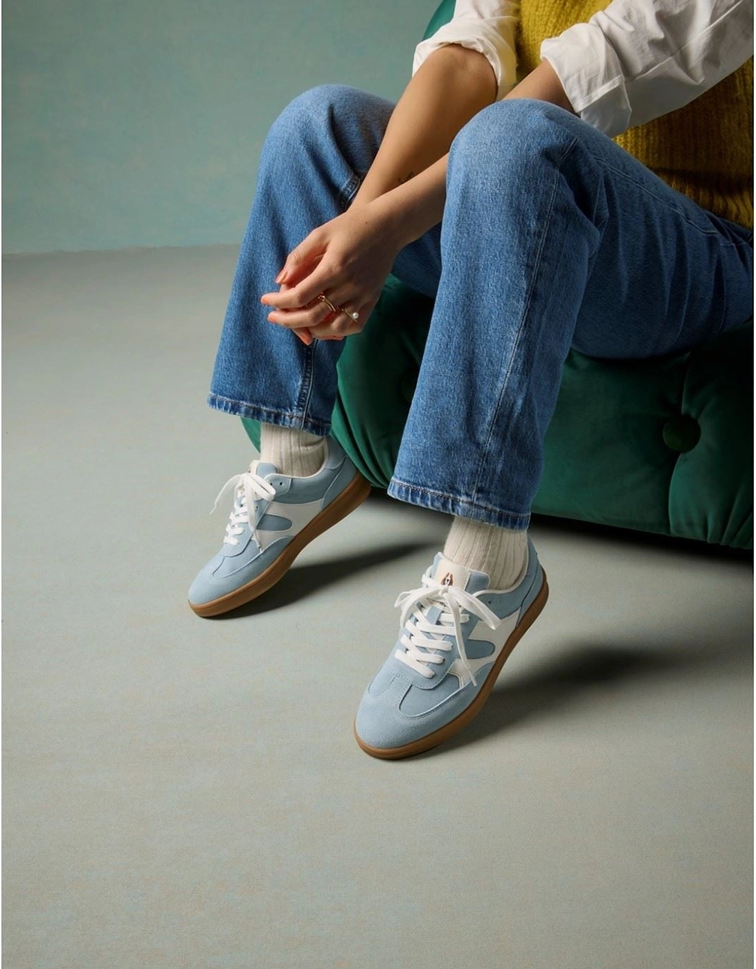 Women's Hush Puppies Maura Suede Women's Blue Trainer