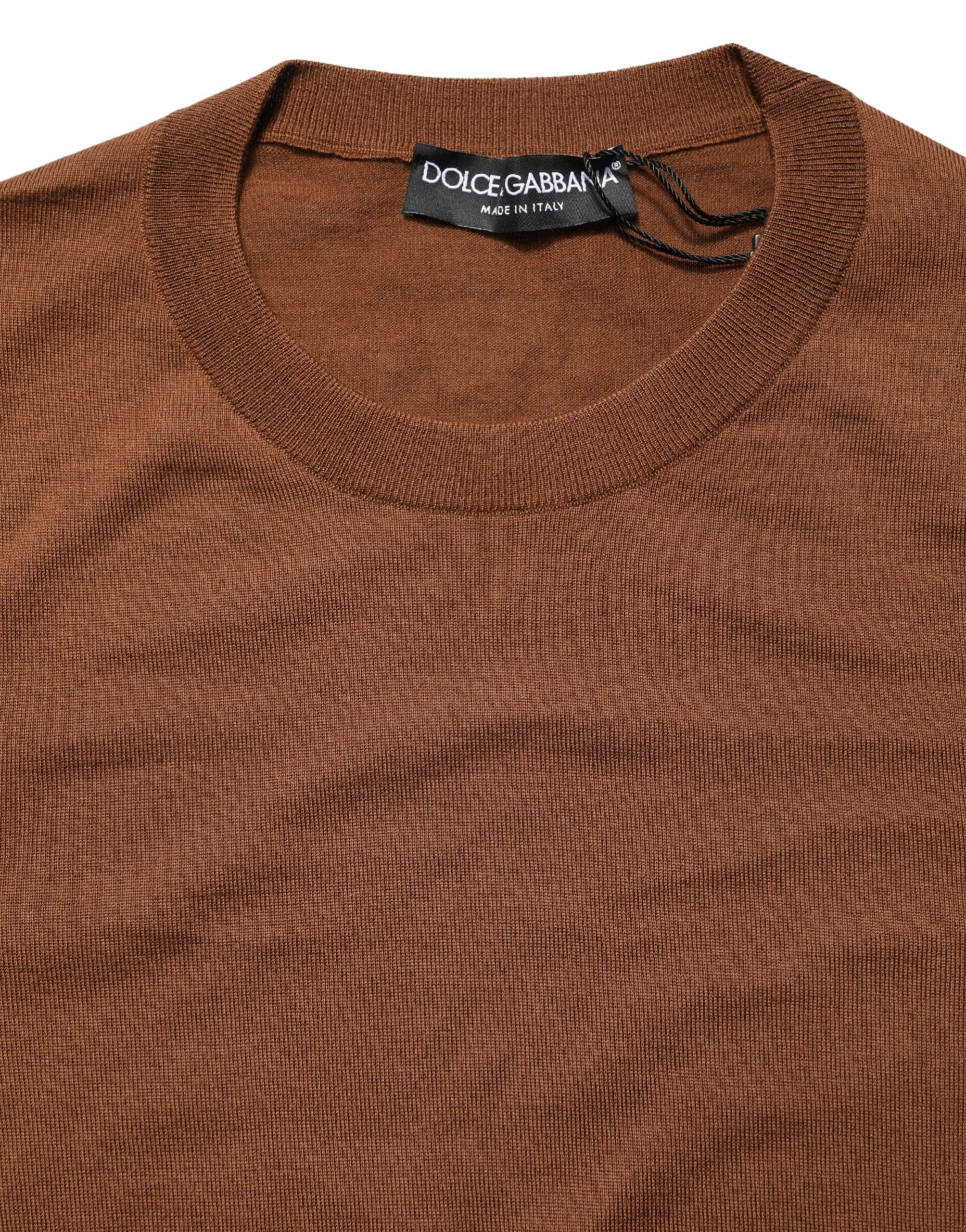 Cashmere Crew Neck Sweater — Brown