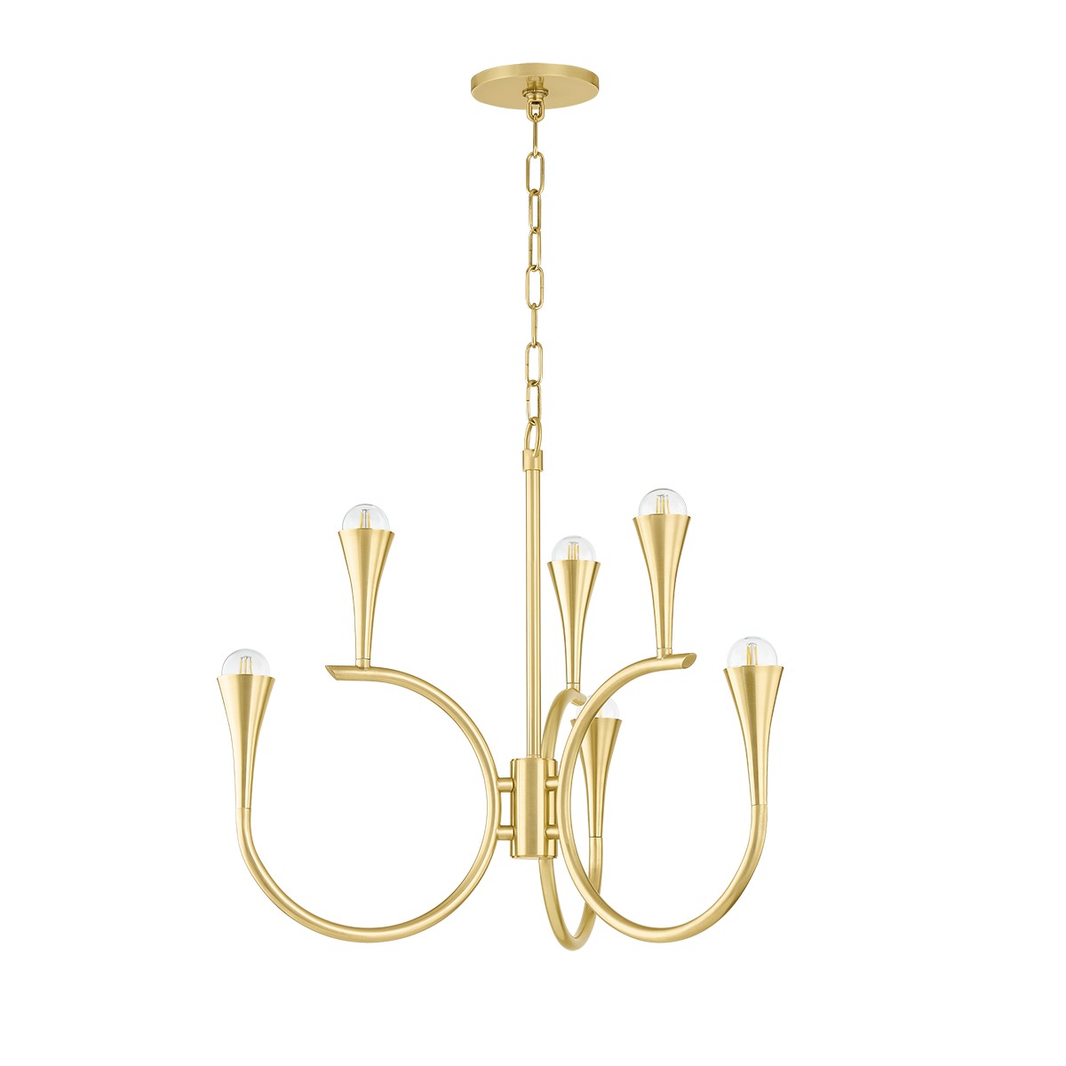Aged Brass Chandelier from the Aviana Collection