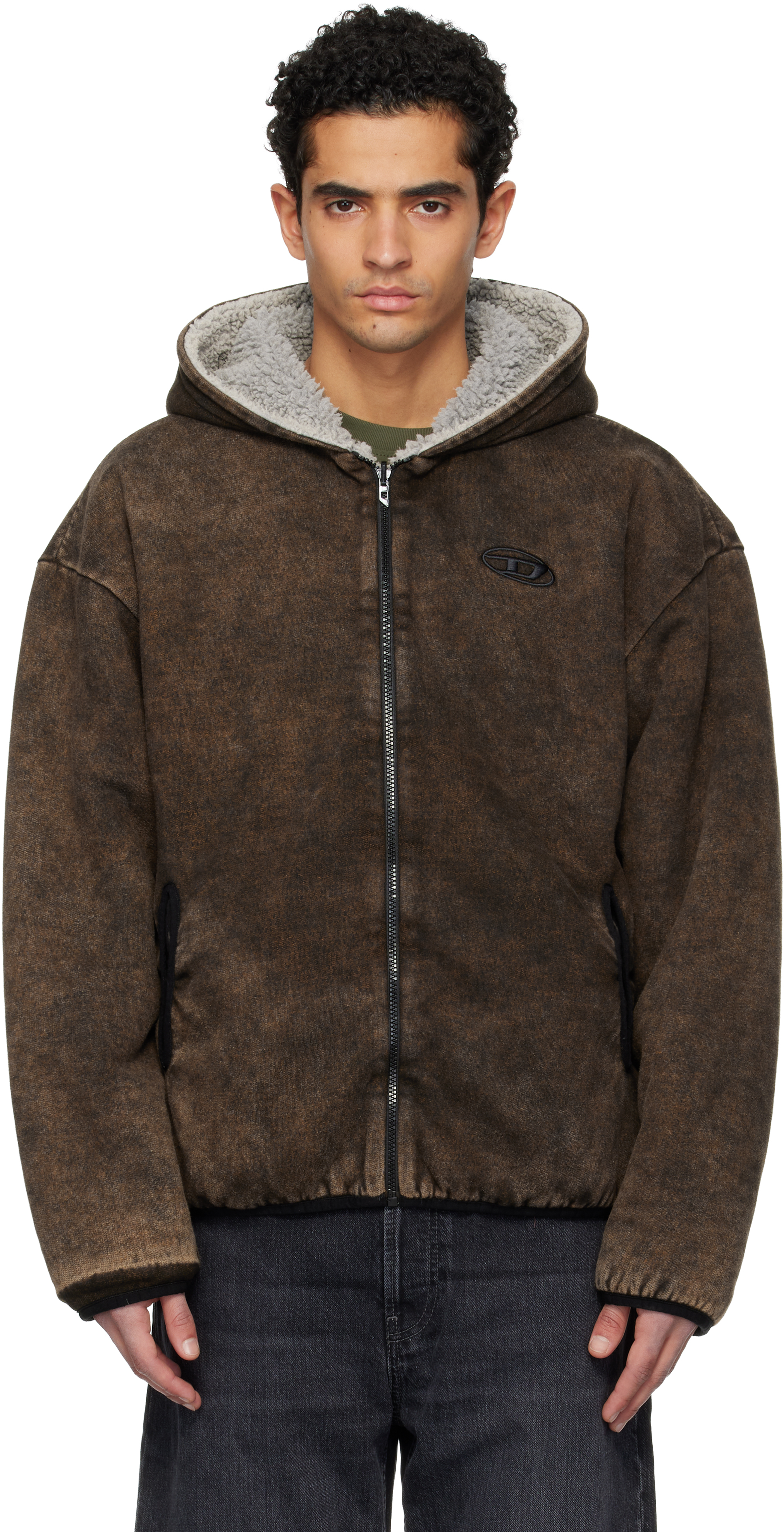 Brown & Beige S-Bryan Reversible Jacket
