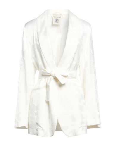 Woman Blazer White Size 6 Viscose