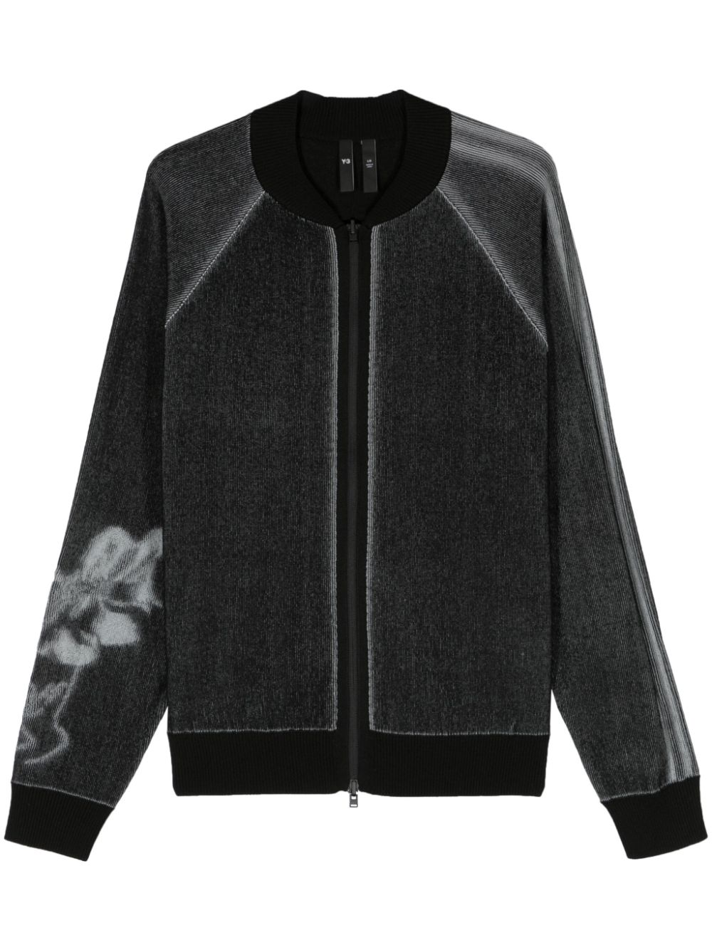GFX ribbed cardigan - Black