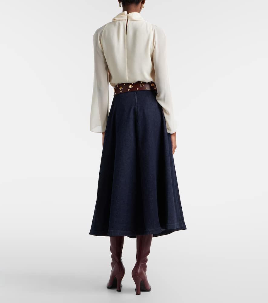 Varda denim midi skirt