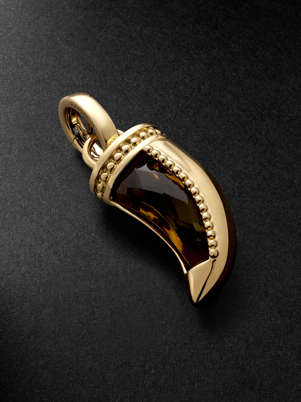 La Loba Claw 18-Karat Gold Citrine Pendant
