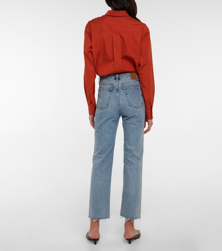 High-rise straight jeans
