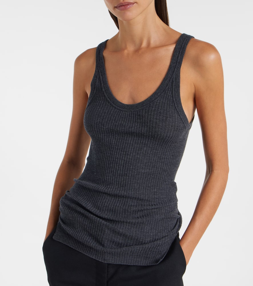 Ella ribbed-knit wool tank top