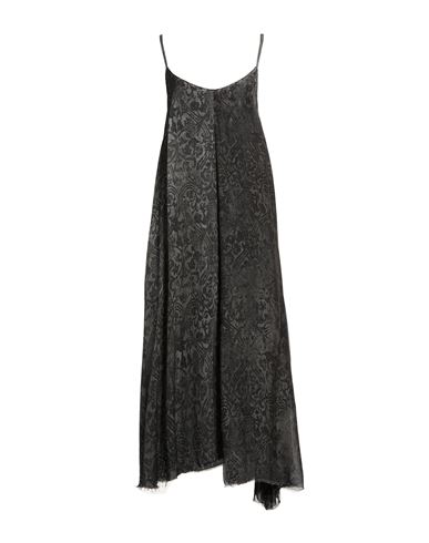 Woman Midi dress Charcoal Size S Rayon, Viscose
