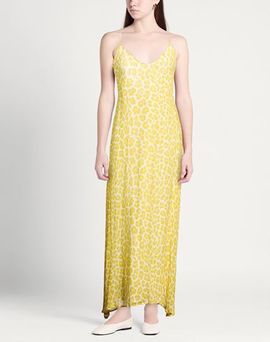 Woman Maxi dress Yellow Size XS Viscose, Cotton, Silk