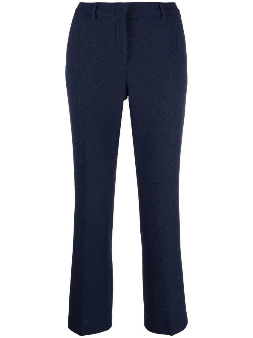 Cropped tailored trousers - Blue