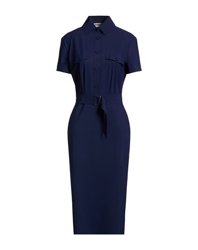 Woman Midi dress Midnight blue Size 6 Polyamide, Elastane