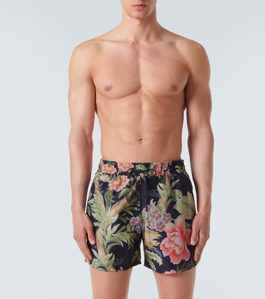 Printed swim trunks