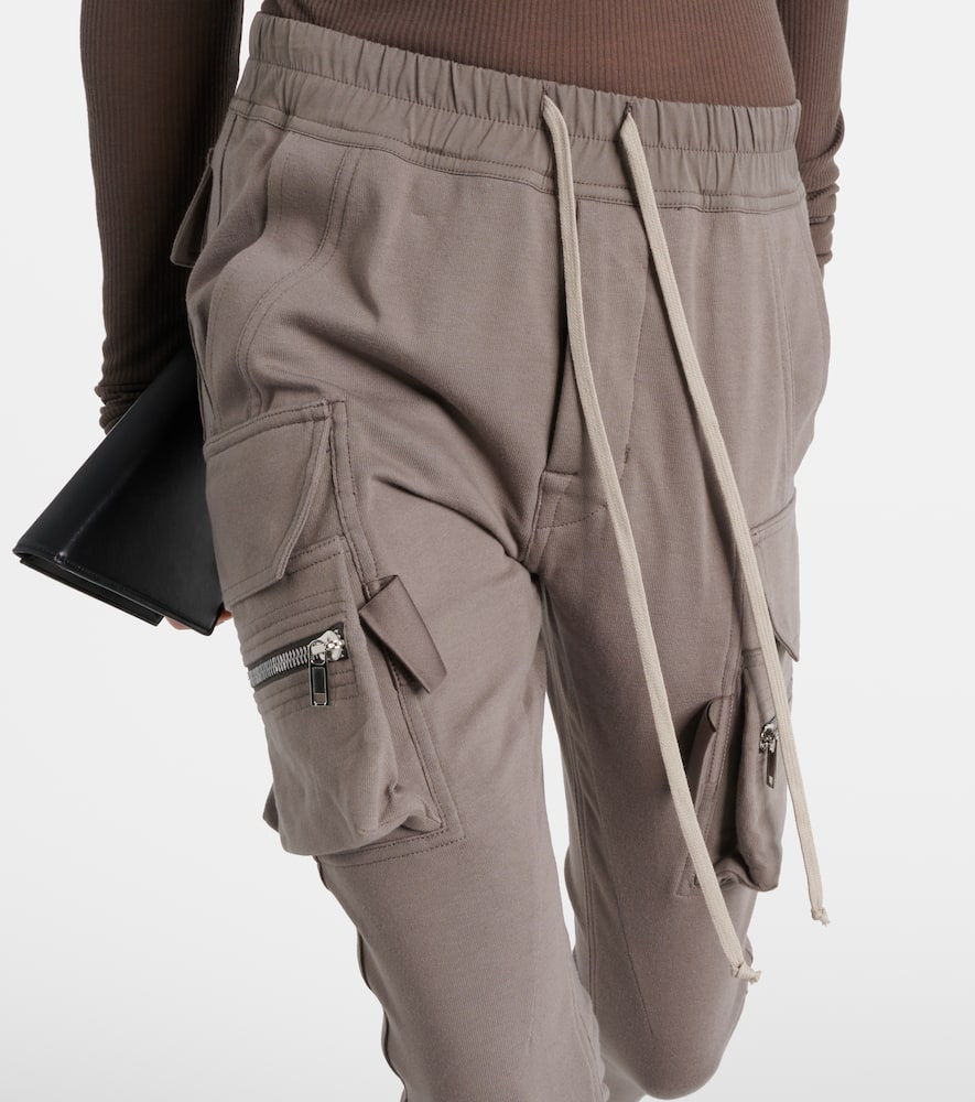 High-rise cotton-blend slim cargo pants