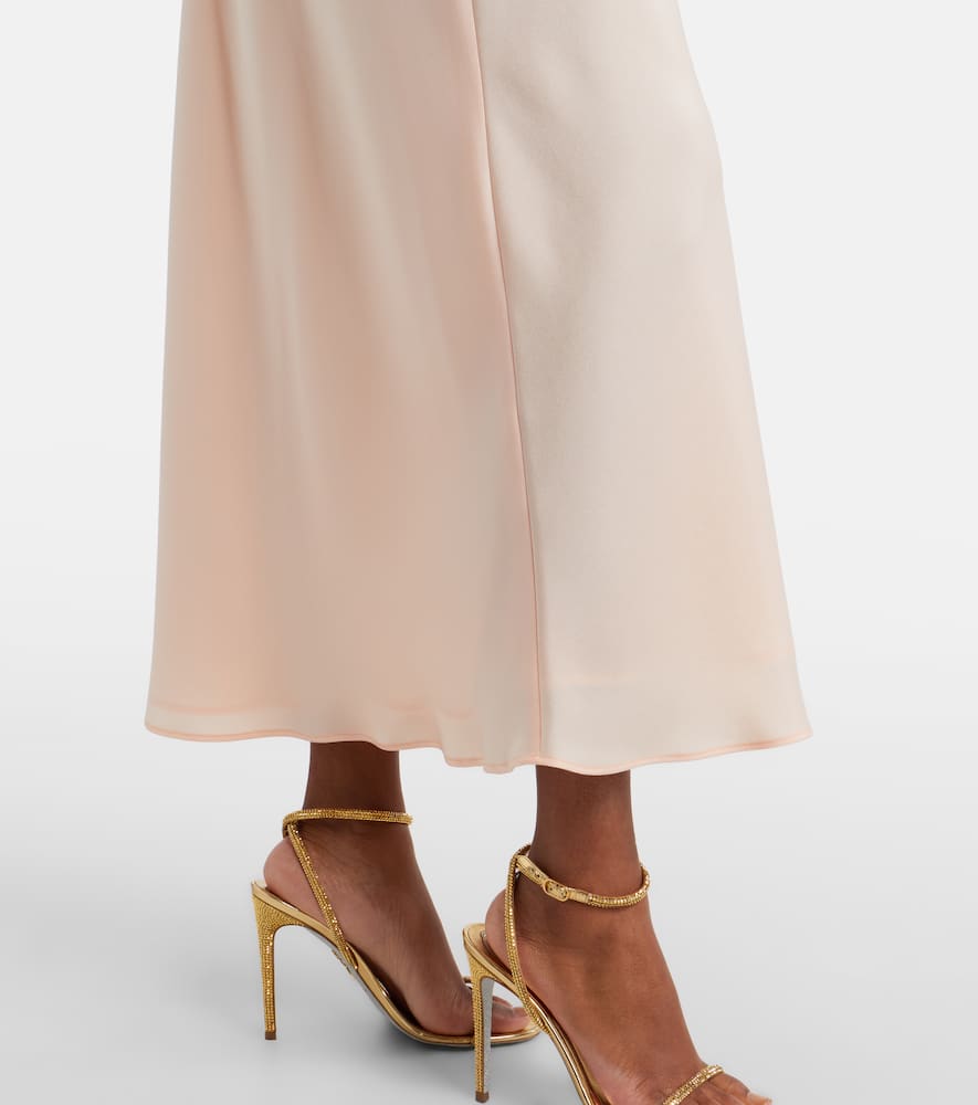 Ghiotto embellished satin slip dress