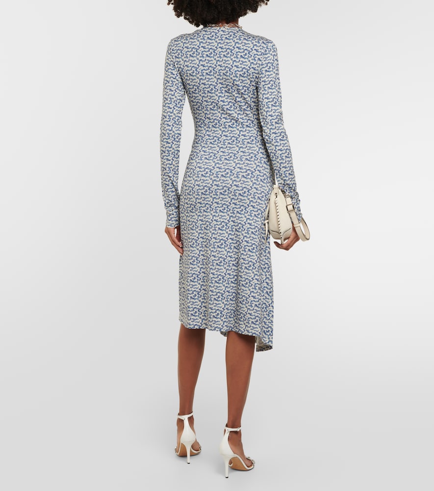 Lania printed jersey midi dress