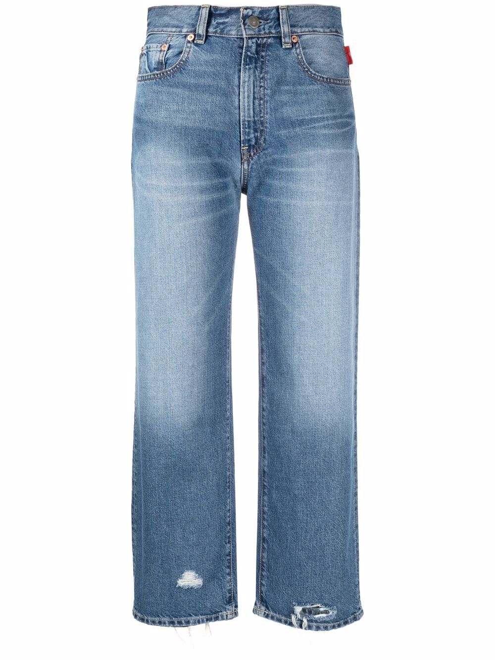 Mid-rise cropped jeans - Blue