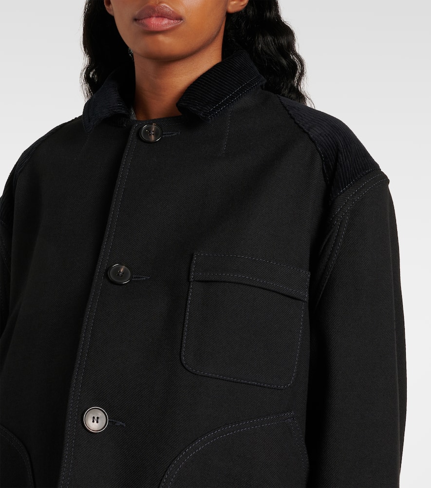 Cotton and wool coat