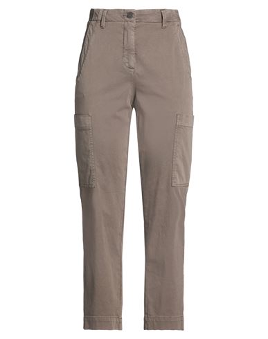 Woman Pants Khaki Size 4 Cotton, Elastane