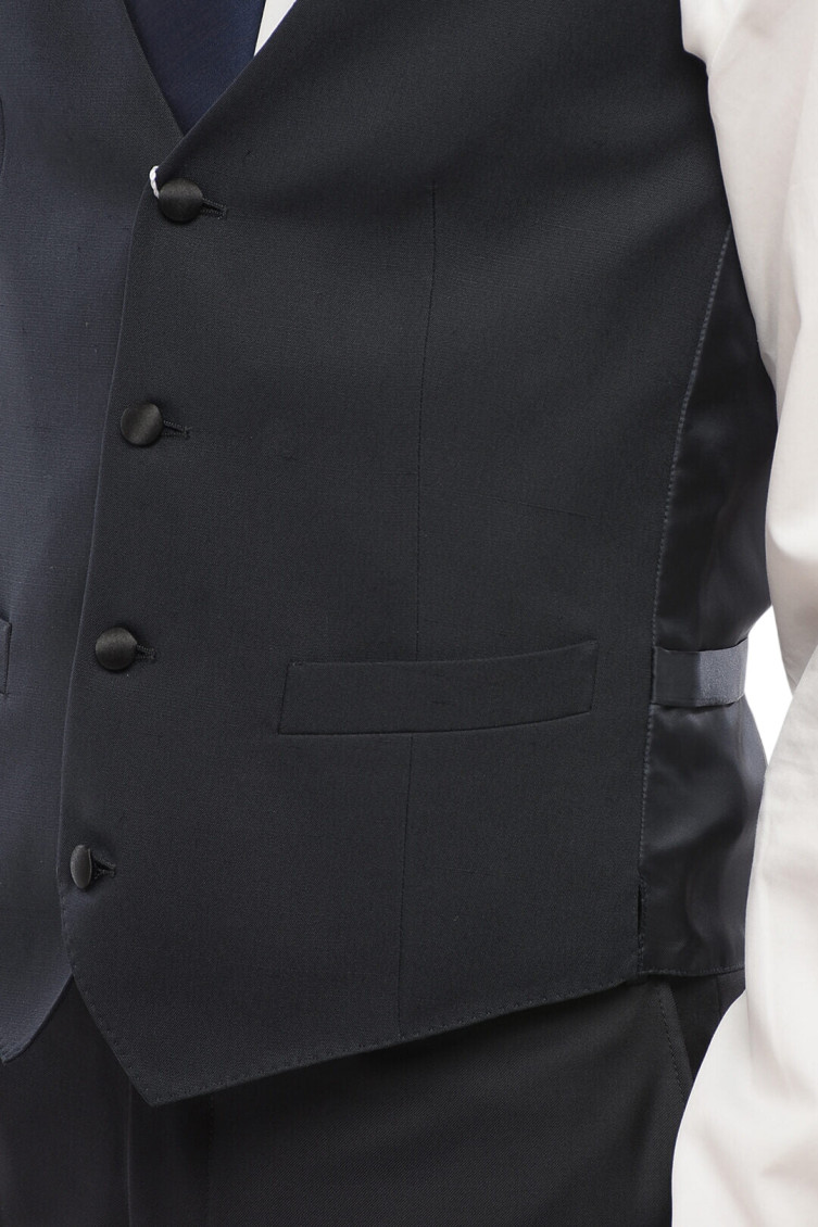 Blue Four Button Waistcoat
