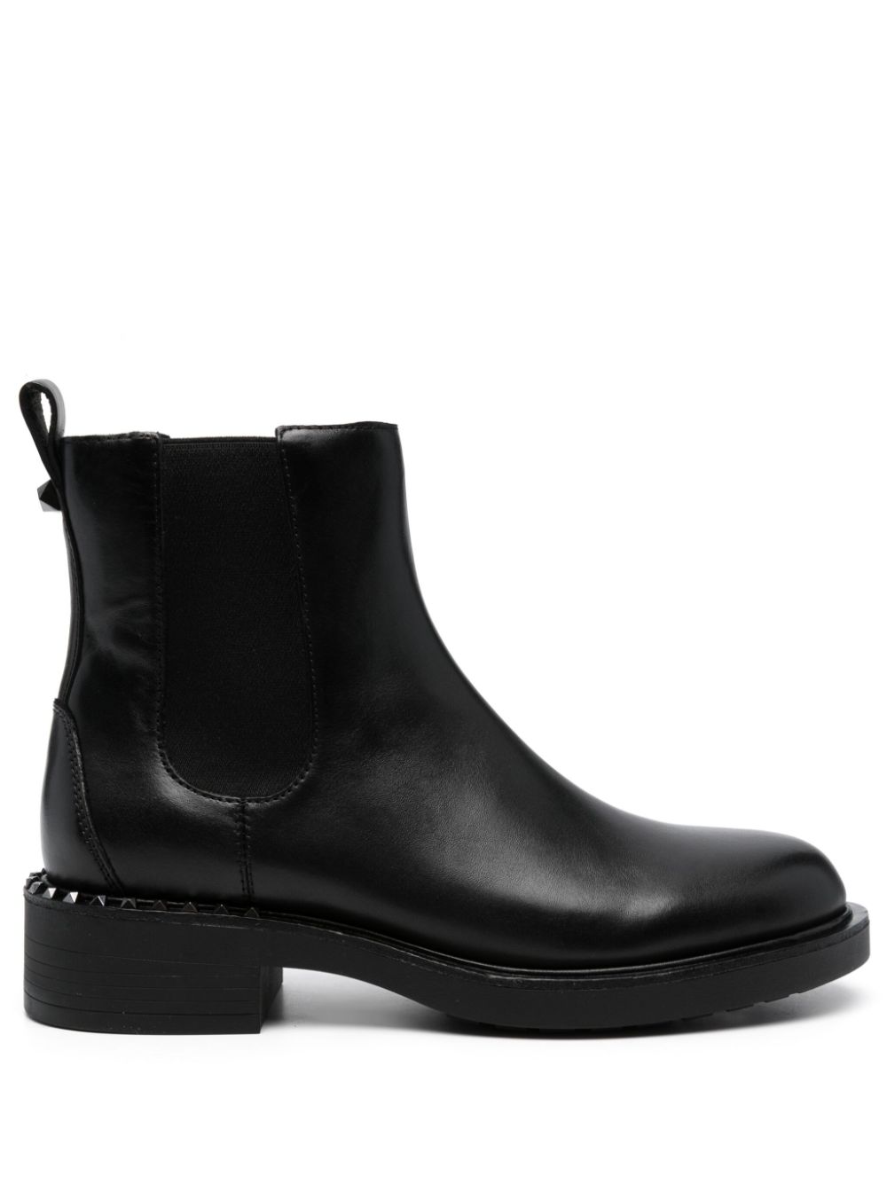 Fancy 60mm Rockstud-detail leather boots - Black