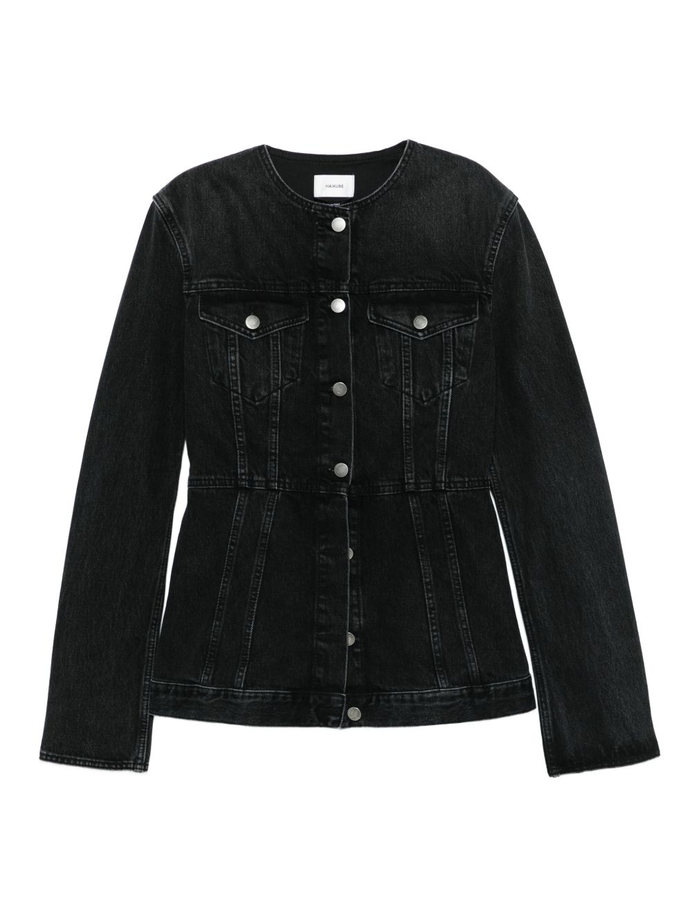 Temple cinched denim jacket - Black