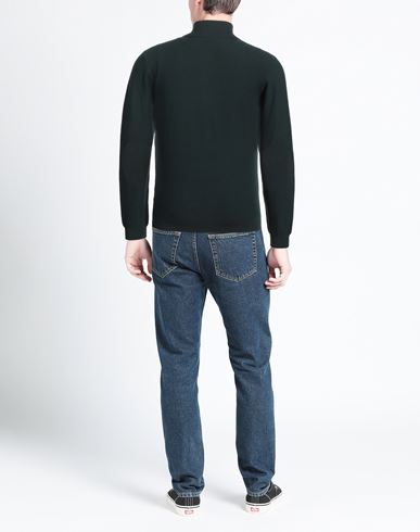 Man Turtleneck Dark green Size L Viscose, Nylon