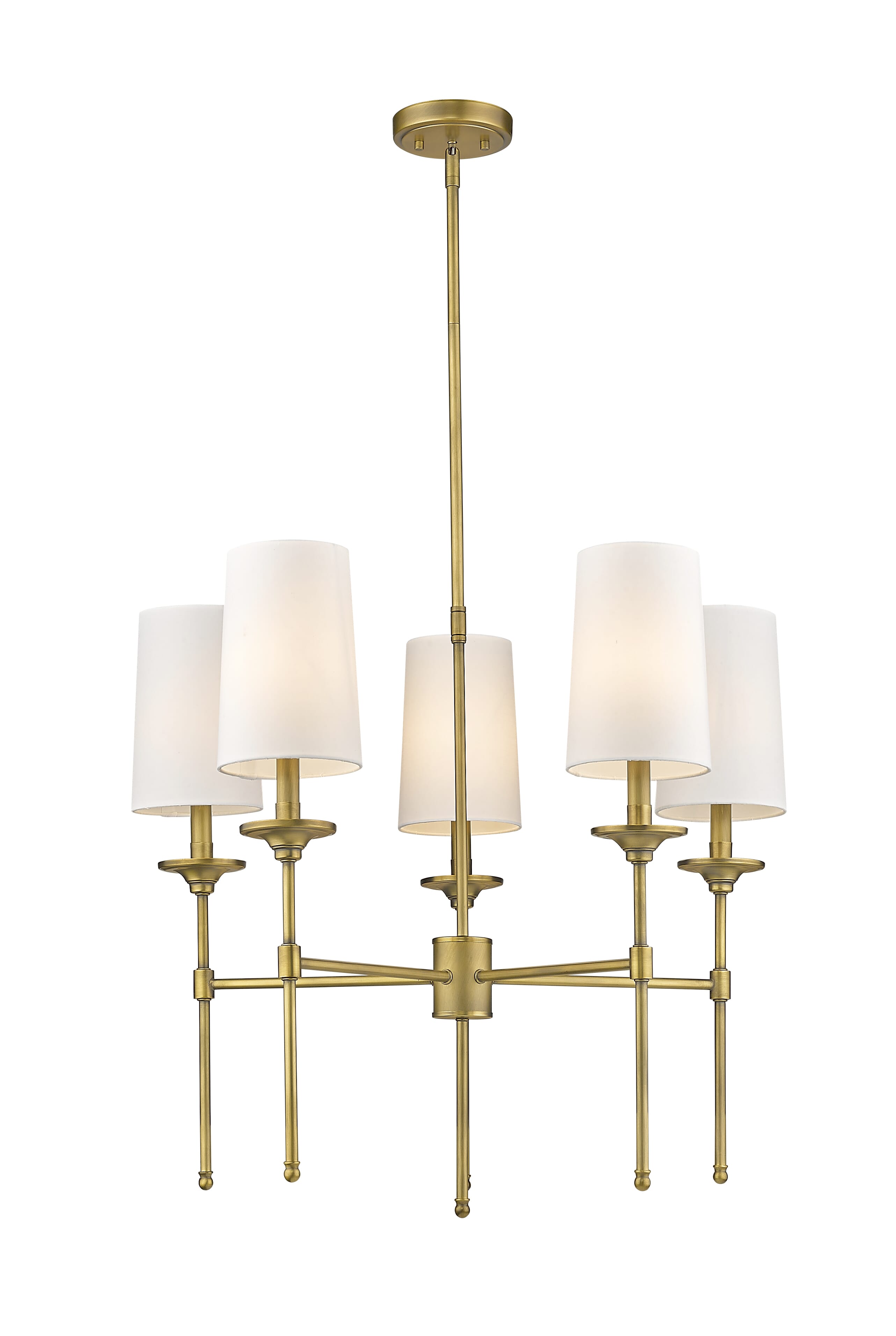 Emily 5-Light Chandelier In Rubbed Bra