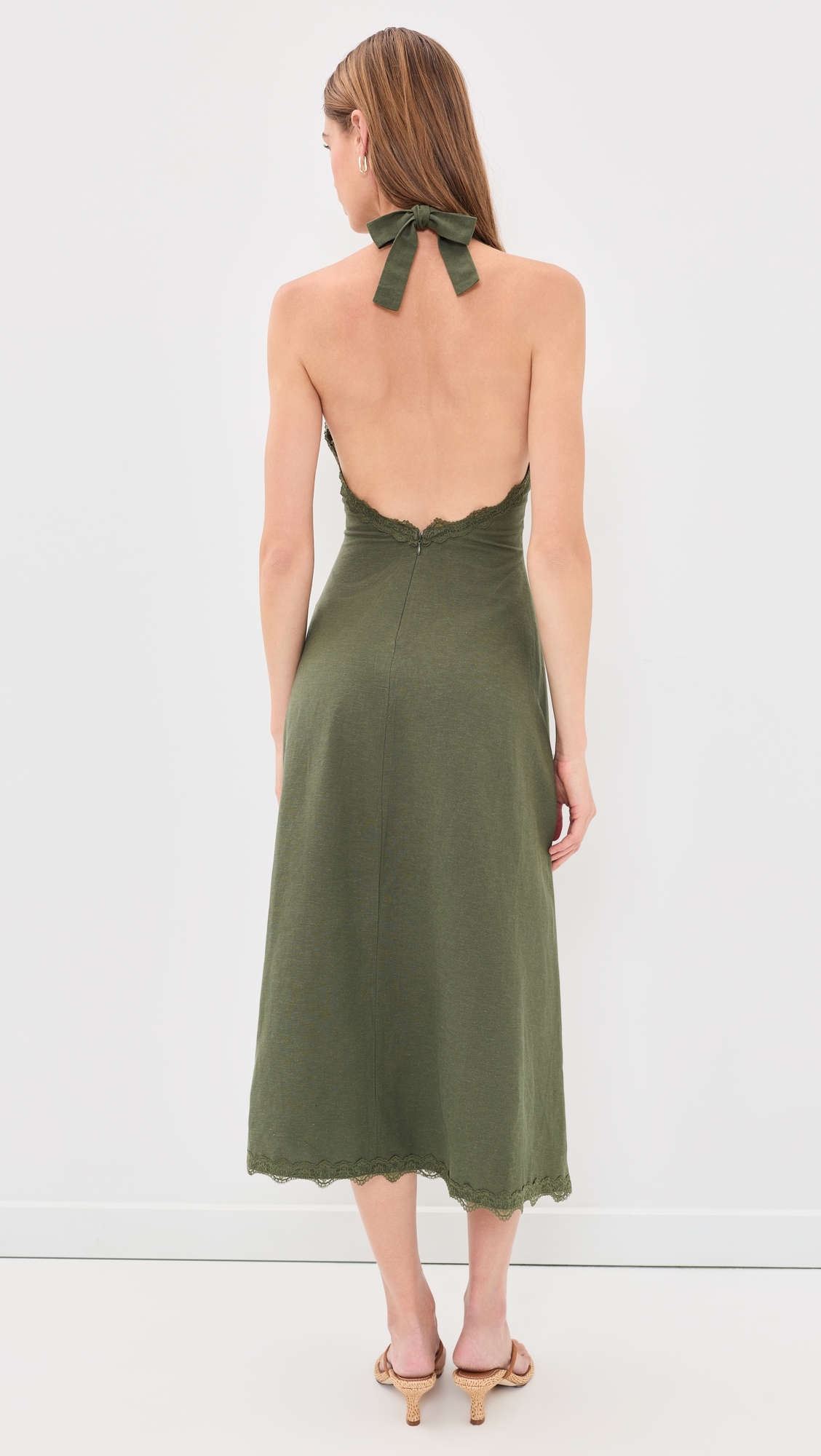 Stars Align Midi Dress Khaki