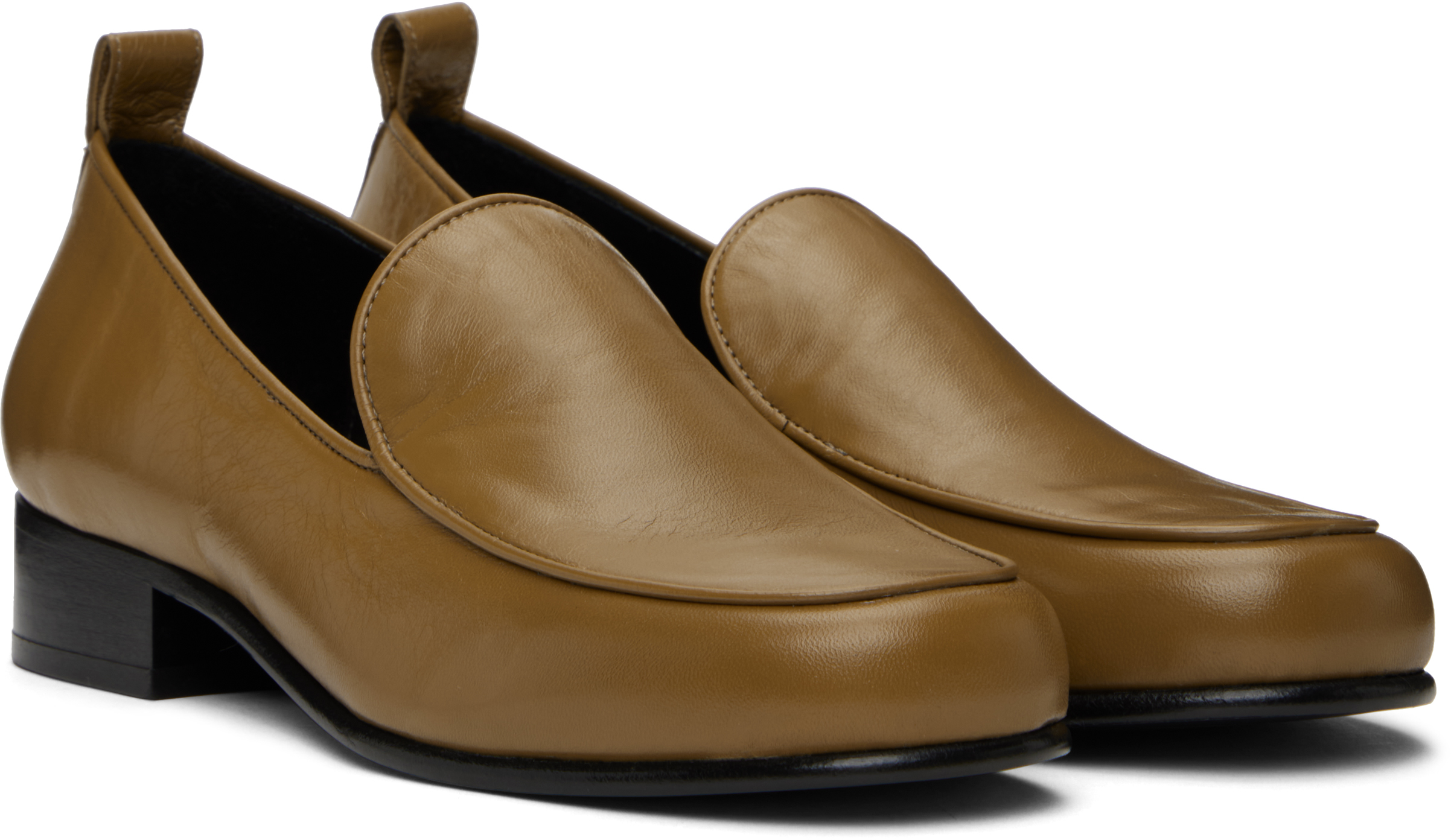 BY FAR Brown Alfred Loafers