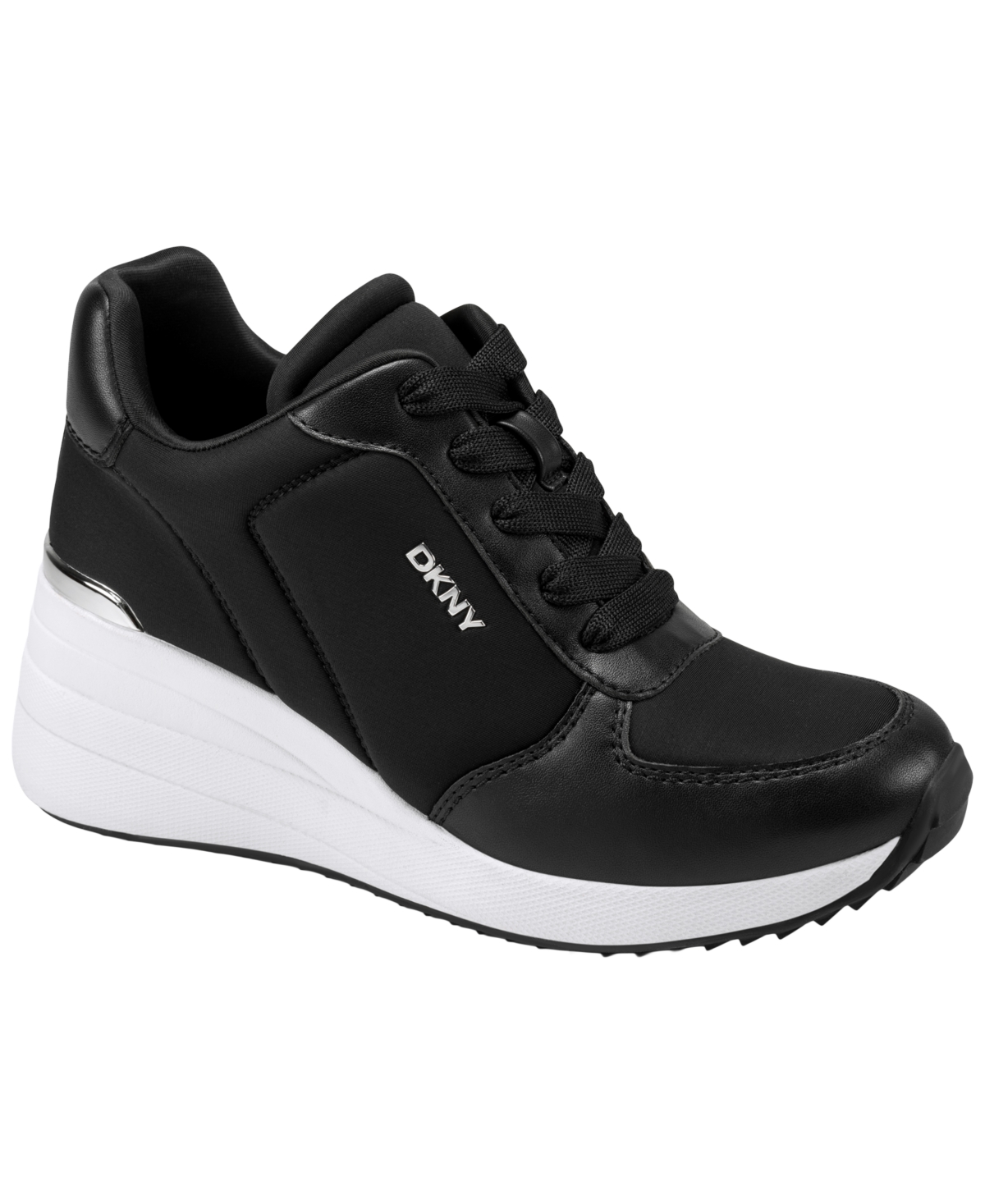 Women's Kalindi Lace-Up Wedge Sneakers - Black
