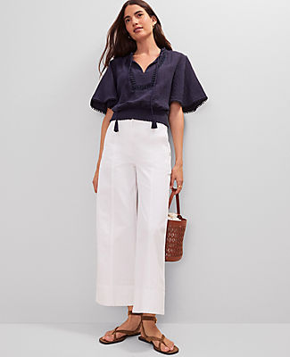 Ann Taylor Weekend Wide-Leg Ankle Pant