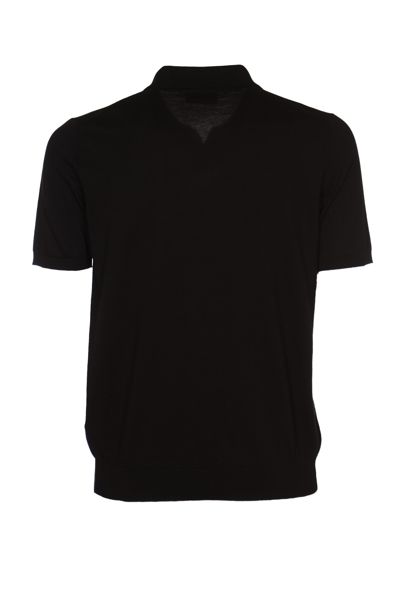 Slim Fit Plain Ribbed Polo Shirt