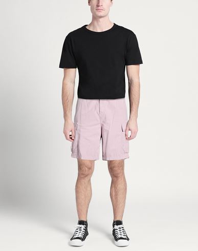 Man Shorts & Bermuda Shorts Pink Size 34 Cotton, Linen