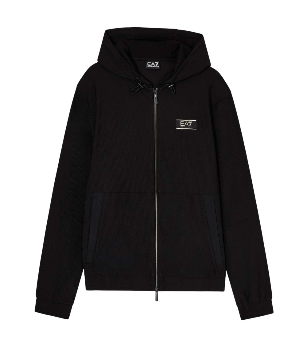 Black Logo Hood Sweatshirt