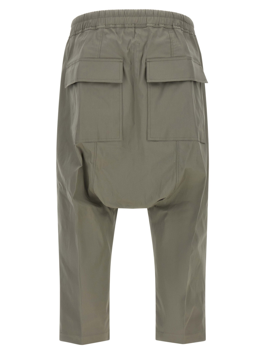 Rick Owens - cropped drawstring shorts back flap pocket