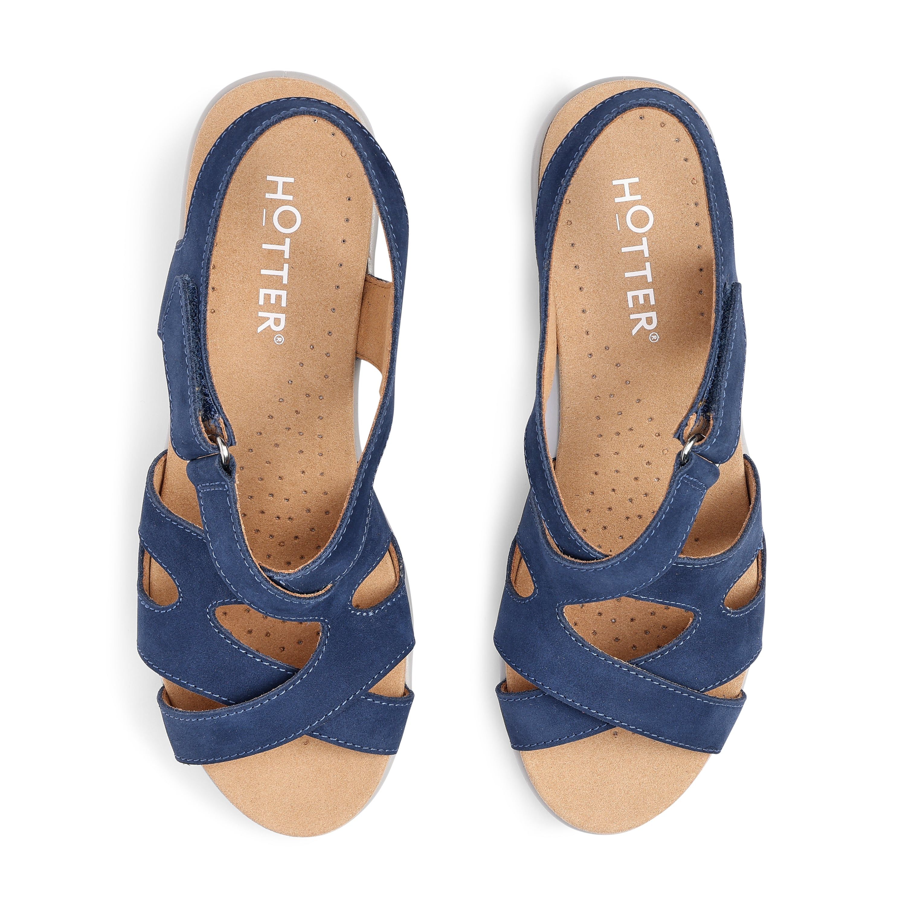Hotter Women's Wide Fit 'Eliana' Sandals in Navy