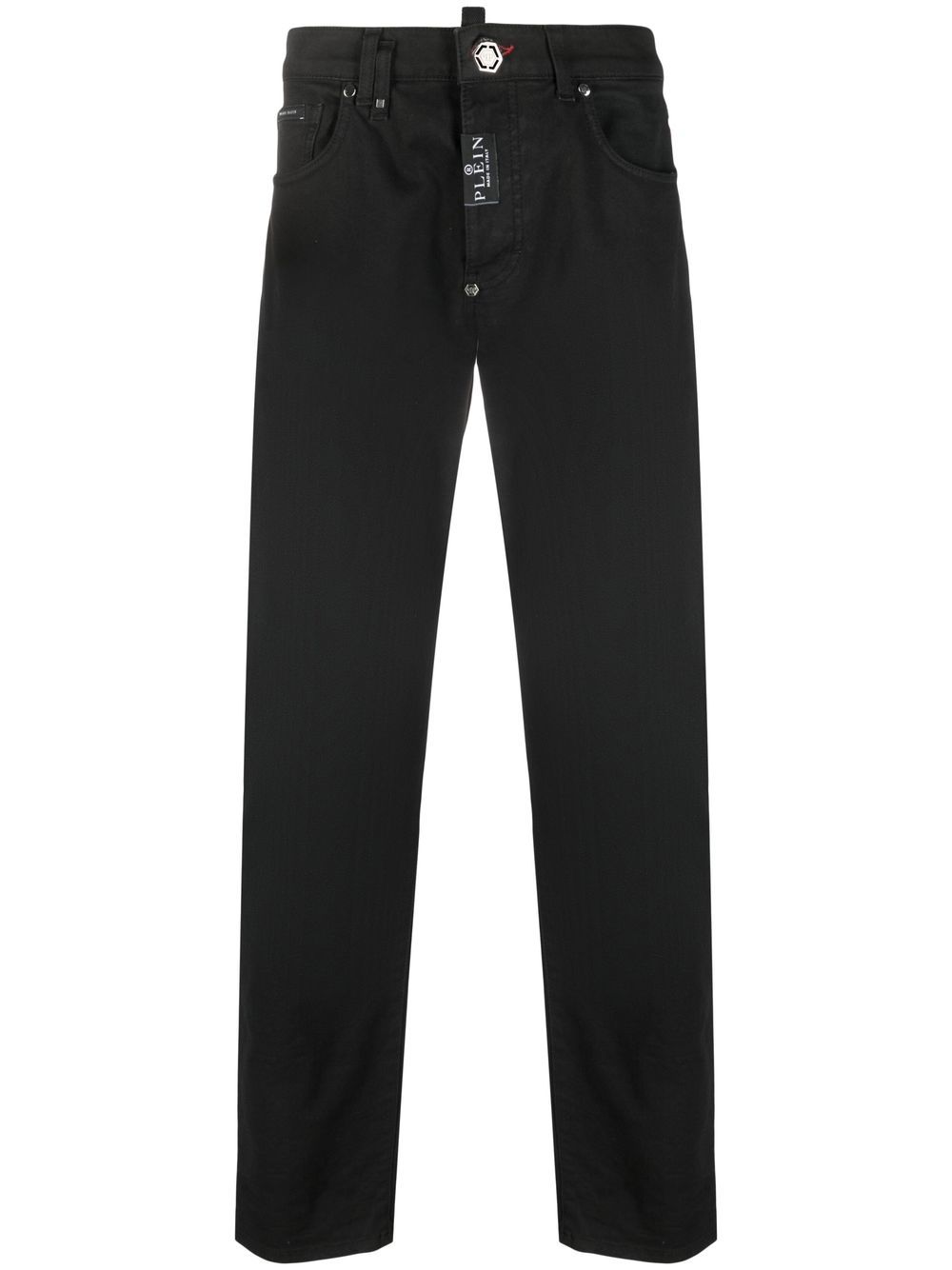 Low-rise straigh-leg jeans - White