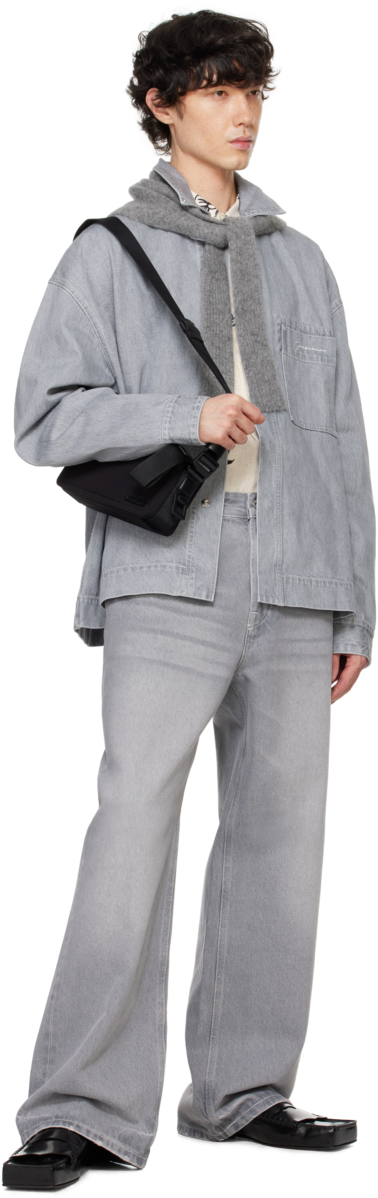 JACQUEMUS La Casaコレクション グレー Le de-Nîmes large ジーンズ