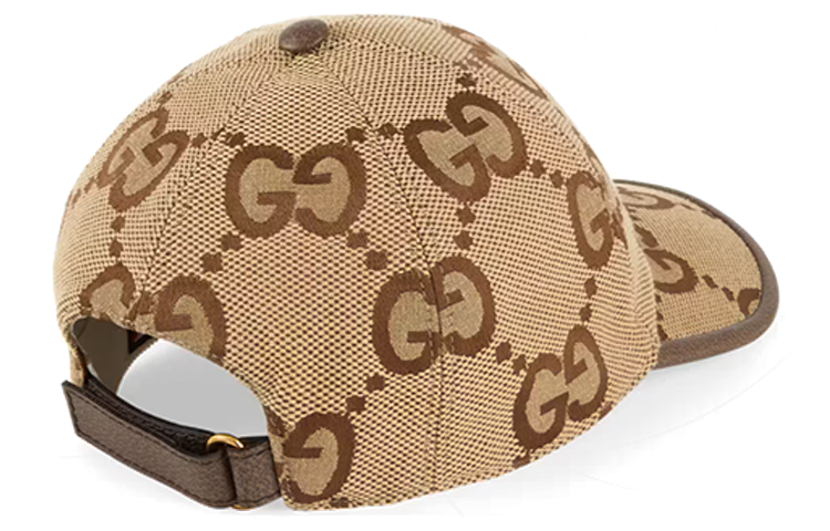 (WMNS) Jumbo GG Canvas Baseball Hat 'Camel Ebony'