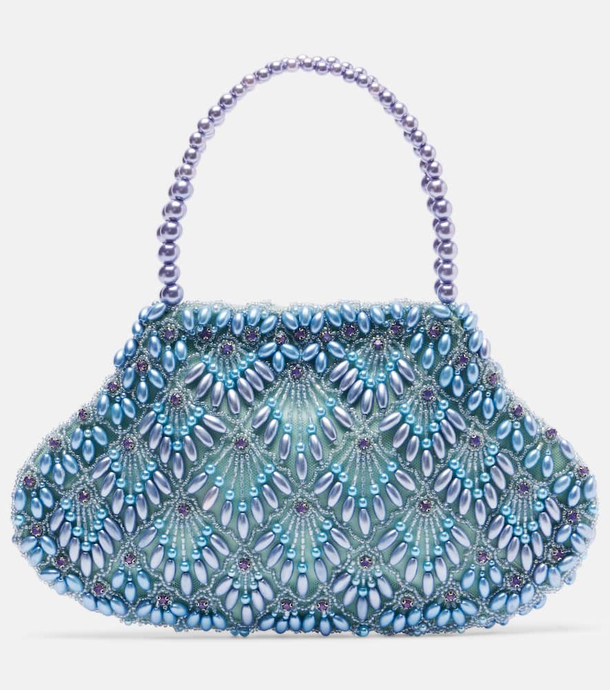 Scallop Mini embellished tote bag