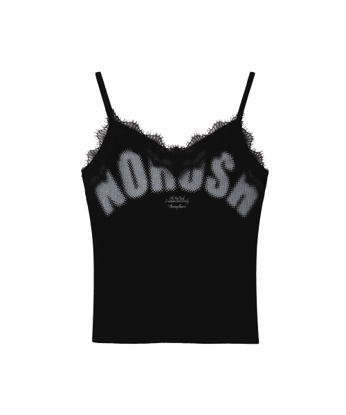 NO RUSH LACE SLEEVELESS BLACK
